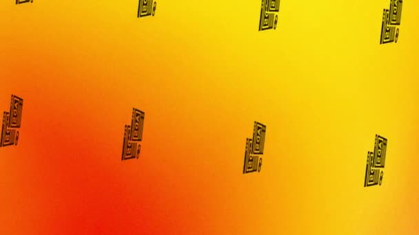 анімація піктограми обертання реклами на помаранчевому і жовтому
 - Кадри, відео
