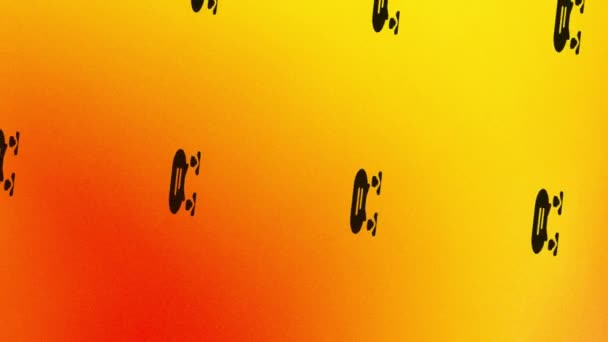 animáció spinning emberek chat ikon narancs és sárga - Felvétel, videó