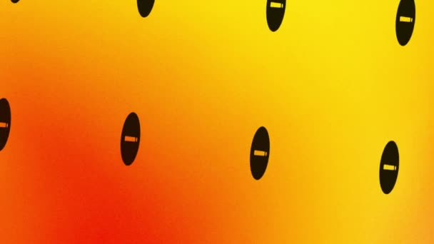 animation of spinning exclamation point icon on orange and yellow - Footage, Video