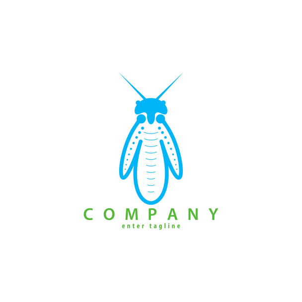 alas de libélula, mariposa insectos mosca minimalista elegante línea arte estilo logotipo concepto - Vector, Imagen