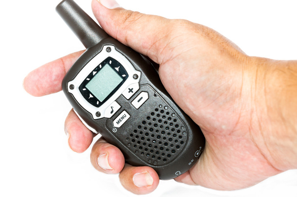 walkie talkie portátil sobre fondo blanco
 - Foto, Imagen