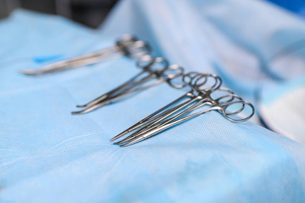 Preparation of sterile instruments for endoscopic surgery - Photo, Image
