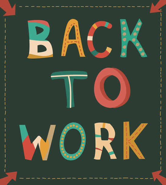 Back to work - Vector, Image
