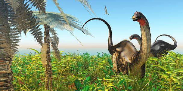 jardin de dinosaure Apatosaurus - Zdjęcie, obraz
