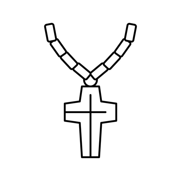 cadenas joyería línea icono vector ilustración - Vector, imagen