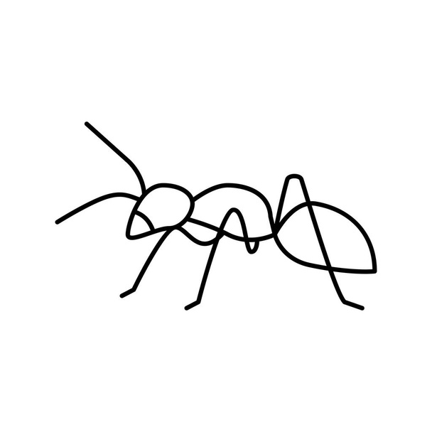 bogár rovar vonal ikon vektor illusztráció - Vektor, kép