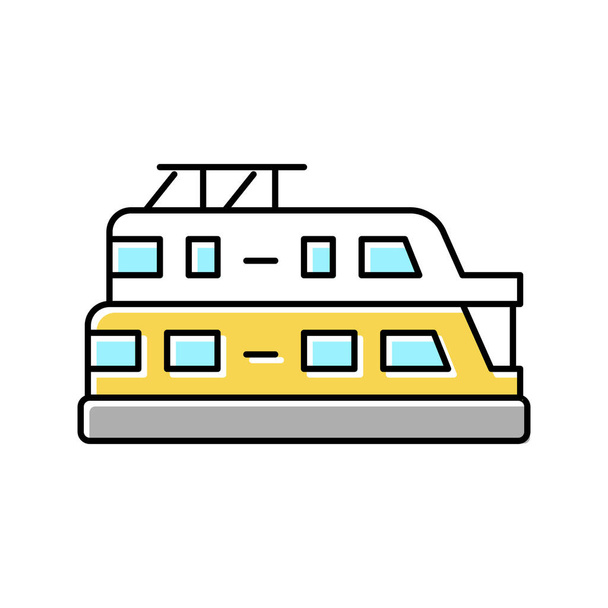 casa barco color icono vector ilustración - Vector, imagen