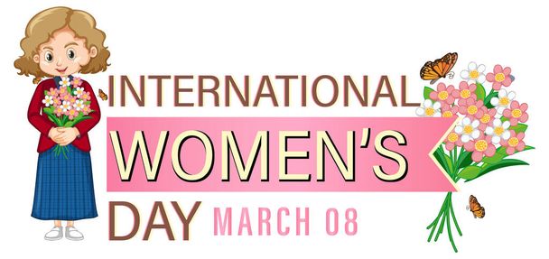International women day poster design illustration - Vector, Image
