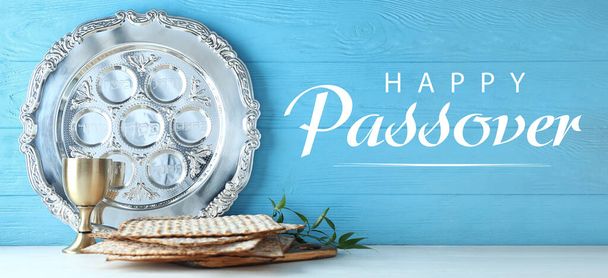 Prachtige wenskaart voor de viering van Pascha  - Foto, afbeelding