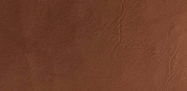 Panorama de cuero marrón del sofá textura y fondo - Foto, imagen