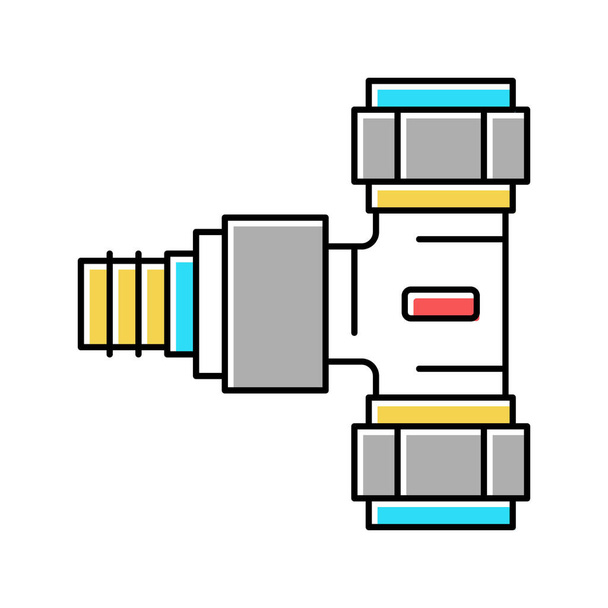 бифуркационная труба для иллюстрации вектора иконок дренажной системы - Вектор,изображение