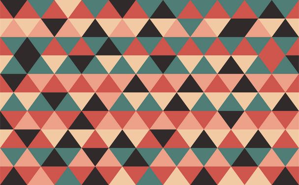 Geometric background design with colored triangles Retro vector background - Vector, Image