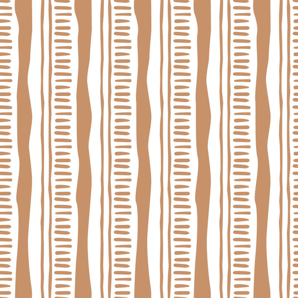 Ethnic striped seamless pattern in red color. Lines and stripes. Print for packaging or coffee shop - Vector, imagen