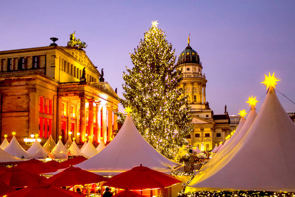 Berlín, Gendarmenmarkt, Vánoční trh  - Fotografie, Obrázek
