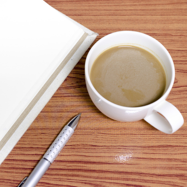 coffee and notebook - Fotoğraf, Görsel
