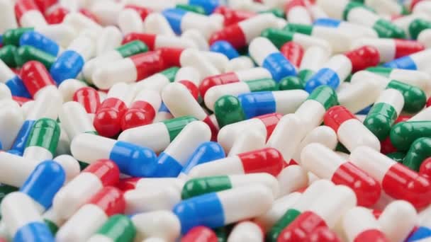 Χάπια φαρμάκων κοντινή προβολή - Πλάνα, βίντεο