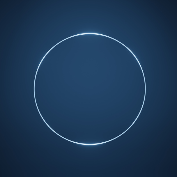 σκούρο μπλε φόντο με χρυσό λαμπερό κύκλο, 3d καθιστούν - Φωτογραφία, εικόνα
