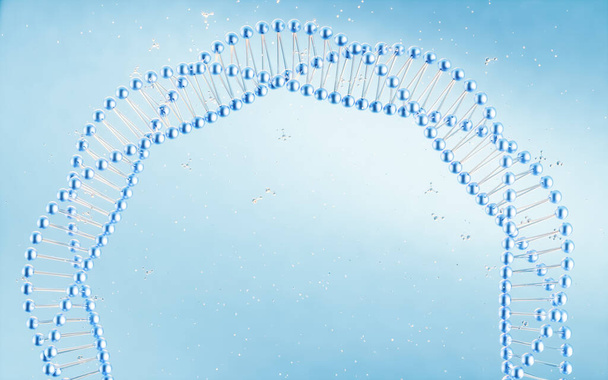 Структура молекул биологии, 3d рендеринг. Цифровой рисунок. - Фото, изображение