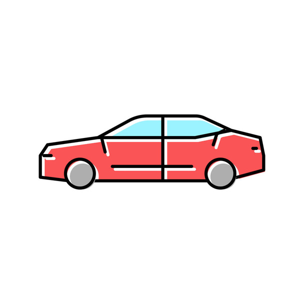 sedan car color icon vector illustration - Vector, Image