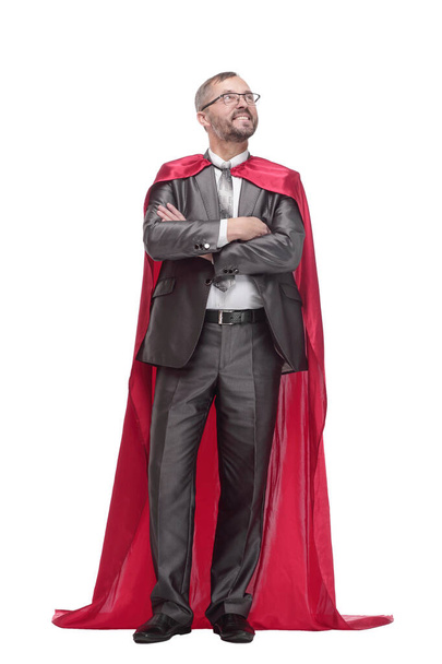 businessman in a superhero Cape. isolated on a white background. - Photo, image