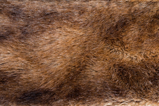 Plano de fundo close-up textura da foto de material de pele animal de cor marrom. - Foto, Imagem