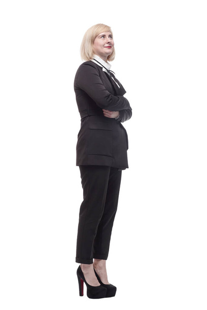 confident business woman. isolated on a white - Φωτογραφία, εικόνα