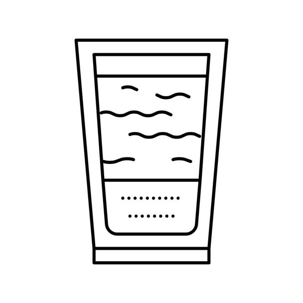 düz beyaz kahve çizgisi ikon vektör çizimi - Vektör, Görsel