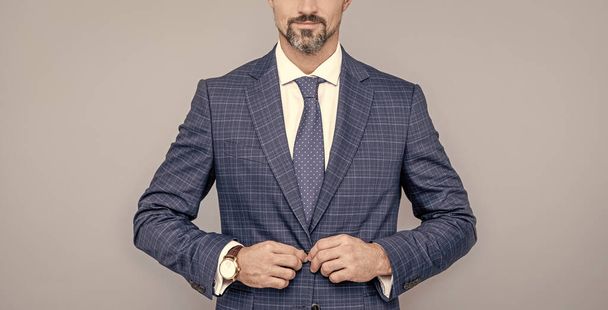 successful man in businesslike suit. entrepreneur or manager. male formal fashion. - Fotografie, Obrázek