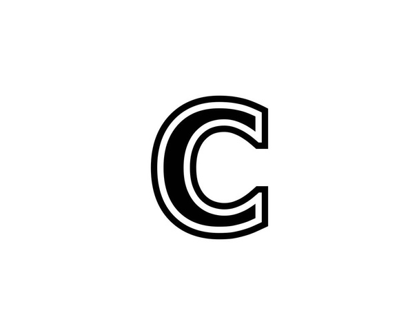 C CC Logo tasarım vektör şablonu - Vektör, Görsel