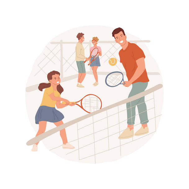 Tennis courts abstract concept vector illustration. - Vector, Image