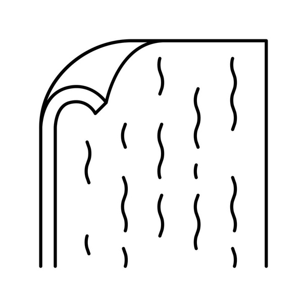 linóleo piso línea icono vector ilustración - Vector, Imagen