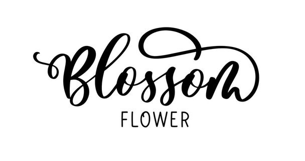 Blossom Flower lettering floral monogram or logo - Vektor, obrázek