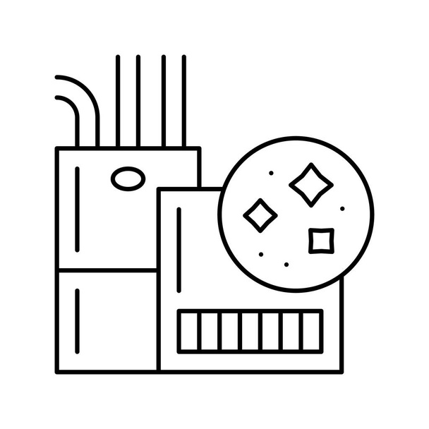 illustration vectorielle d'icône de ligne de qualité de l'air intérieur - Vecteur, image