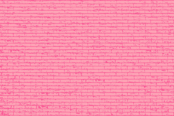 Ροζ τούβλο κτίριο τοίχο. Εσωτερικό μοντέρνας σοφίτας. Ιστορικό σχεδιασμού. - Διάνυσμα, εικόνα