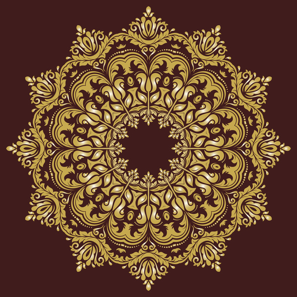 Orient vector ornamental round lace - Вектор, зображення