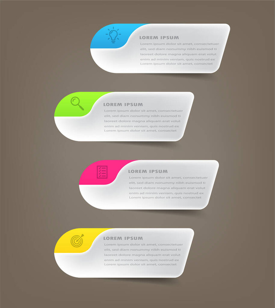 vector illustration of infographics design with business concept - Vektör, Görsel