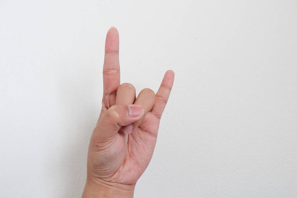 Rockové gesto ruky, abstraktní - Fotografie, Obrázek