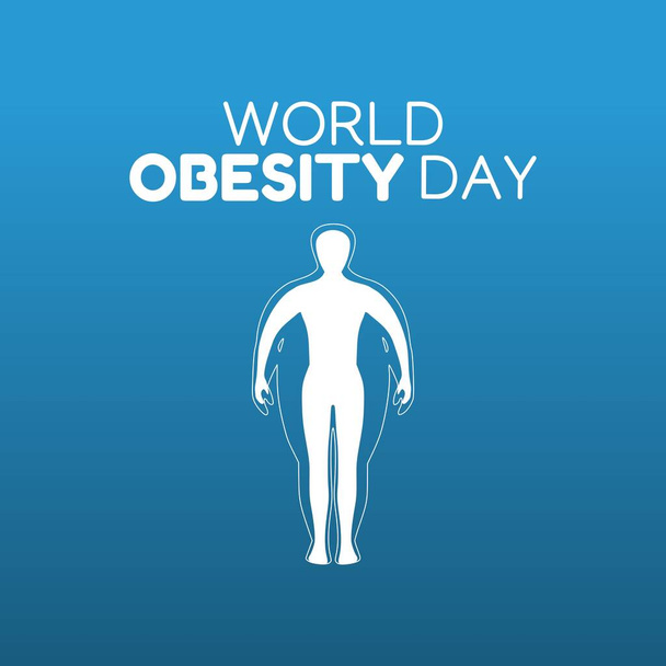 Векторная графика Всемирного дня ожирения хороша для празднования Всемирного дня ожирения. плоский дизайн. Плоская иллюстрация для листовок. - Вектор,изображение