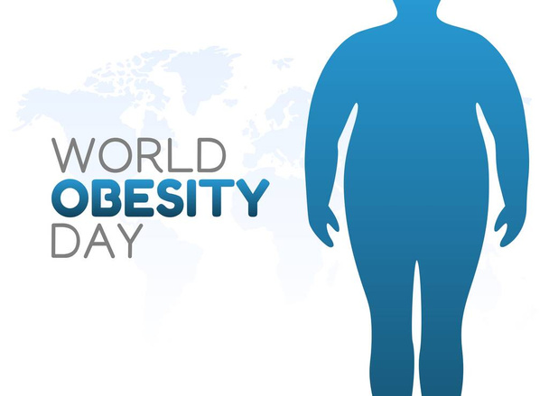 διανυσματικά γραφικά της παγκόσμιας ημέρας παχυσαρκίας καλό για τον εορτασμό της παγκόσμιας ημέρας παχυσαρκίας. επίπεδο σχέδιο. flyer design.επίπεδη απεικόνιση. - Διάνυσμα, εικόνα