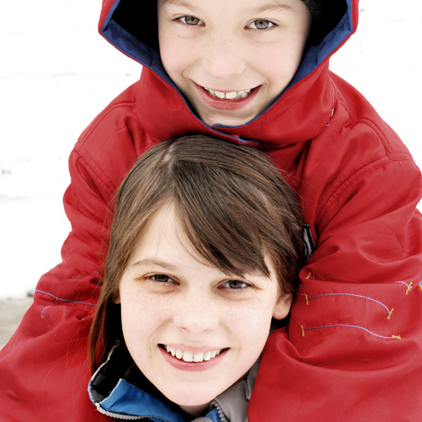 Children in Winter - Photo, Image