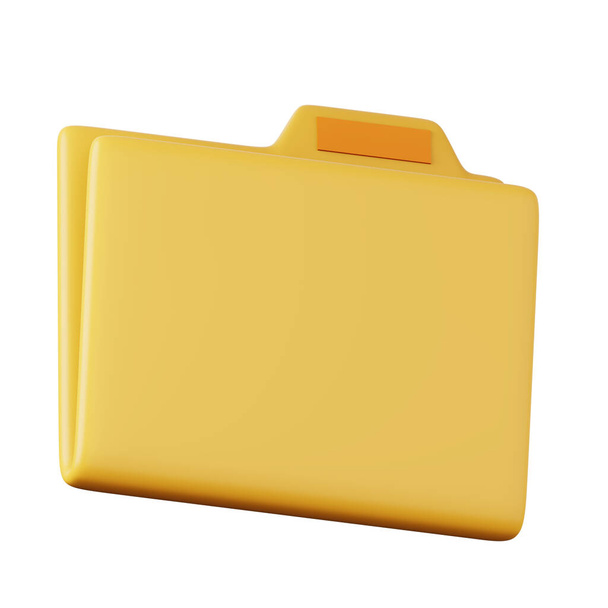 Empty folder high quality 3D render illustration. File organisation and protection concept computer icon. - Foto, afbeelding