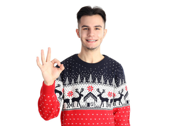 Attractive guy in sweater isolated on white background - Foto, immagini