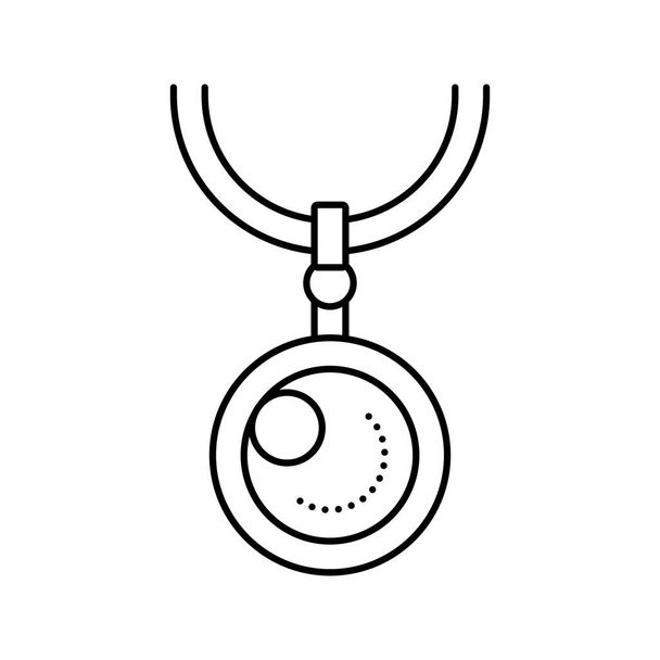 pendants jewellery line icon vector illustration - Vector, Image
