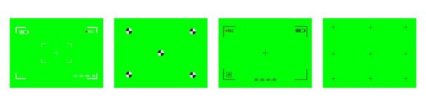 Groen scherm camera met video indicator parameters - Vector, afbeelding