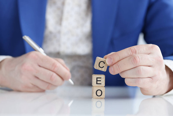 Bedrijfsconcept van ceo chief executive officer close-up - Foto, afbeelding