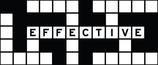Alphabet lettre en mot efficace sur le fond de puzzle de mots croisés - Vecteur, image