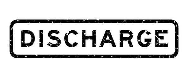 Grunge noir décharge mot caoutchouc sceau timbre sur fond blanc - Vecteur, image