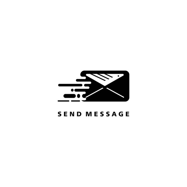 instant message logo illustration envelope vector template design card paper - Vector, Image
