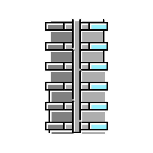 illustration vectorielle d'icône de couleur de barres d'armature déformée - Vecteur, image