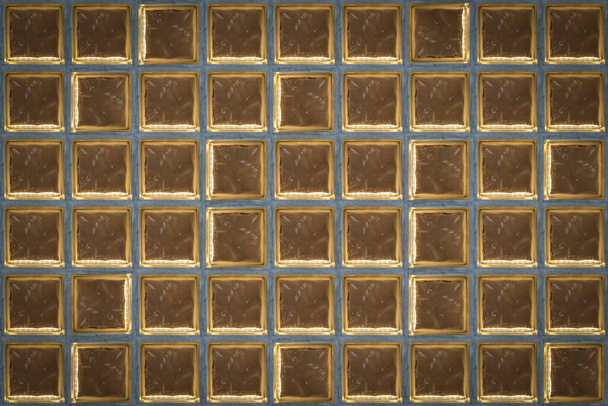 Glass block tile background. Wall in the interior of transparent glass bricks background. Interior design and decor - Foto, immagini